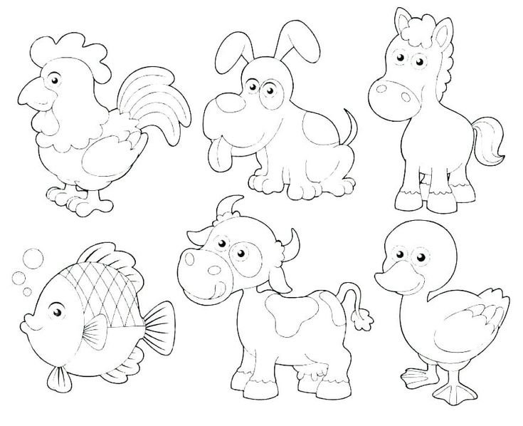 Домашние животные раскраска для детей