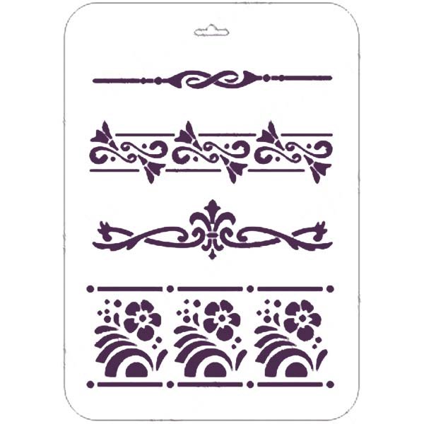 Трафареты бордюры для декора