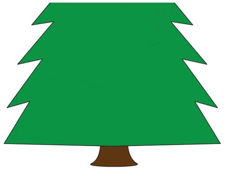 Елочка для вырезания цветная