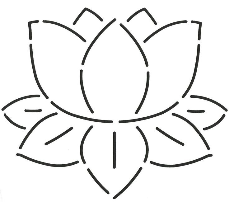 Кувшинка трафарет