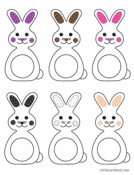 Трафарет зайчика для детей для вырезания