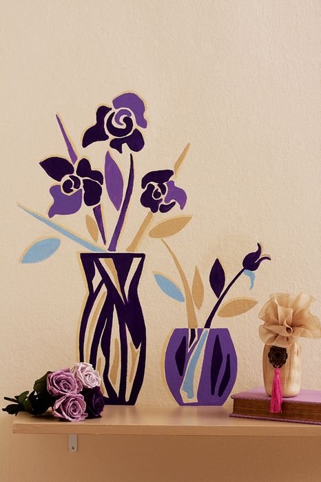 Декоративные цветы на стену