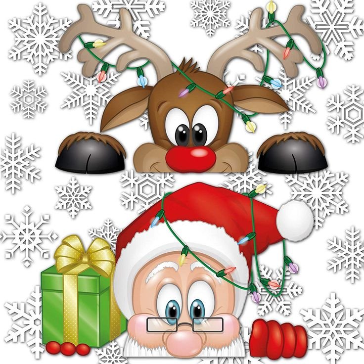 Олень выглядывает