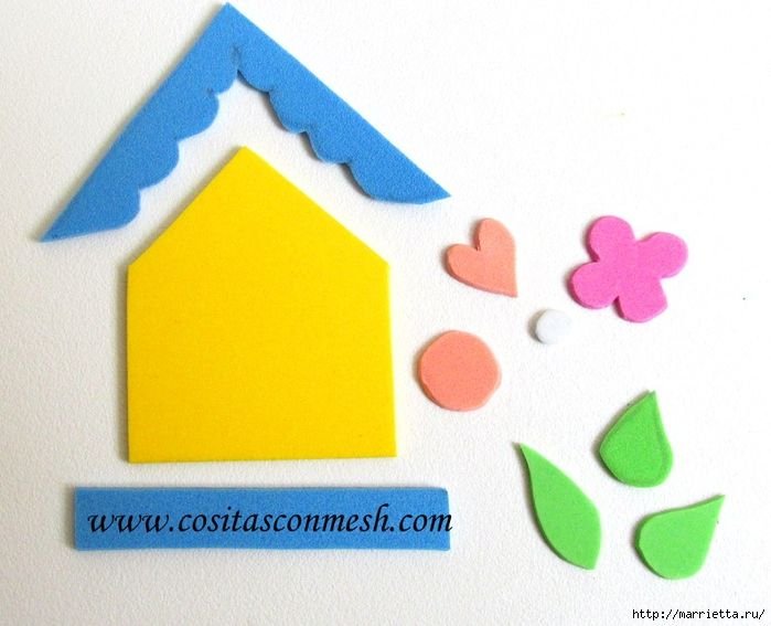 Домик из фоамирана