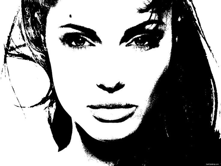 Анджелина Джоли трафарет