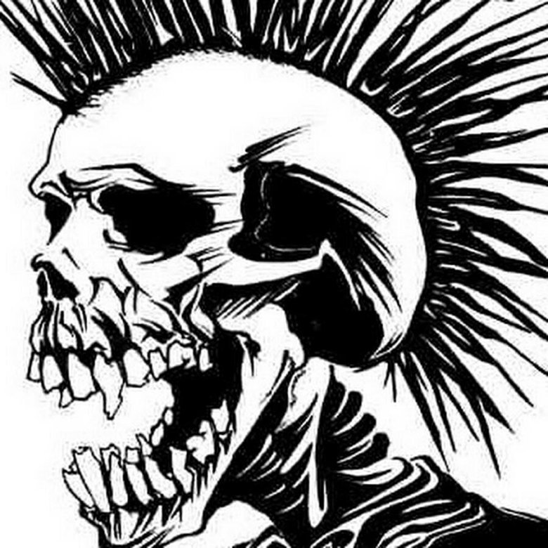 Exploited череп с ирокезом