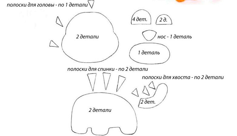 Тигр из фетра своими руками с выкройками