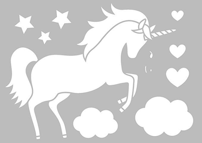 Трафареты единорога для декора