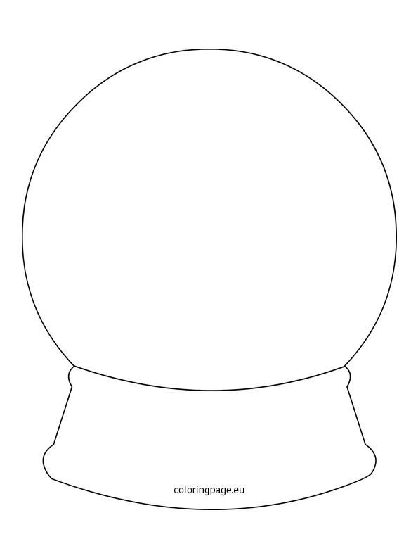 Рисование снежный шар трафареты