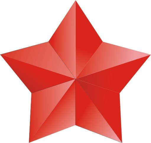 Красная звезда объемная