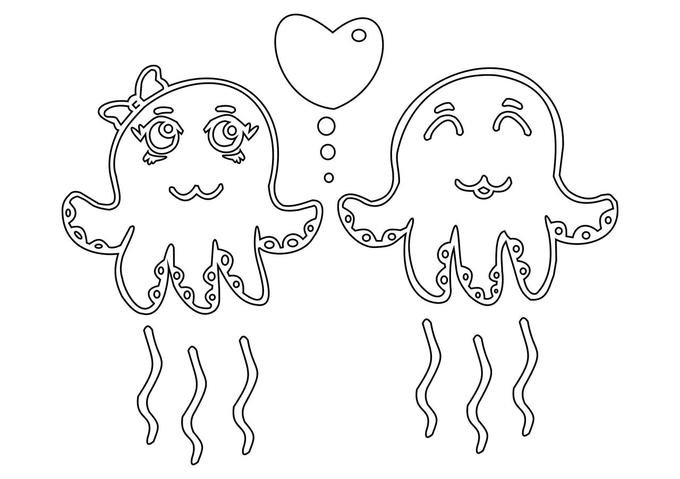 Трафарет Осьминожка