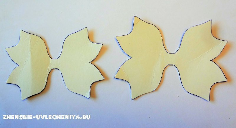 Бантики из фоамирана по шаблонам