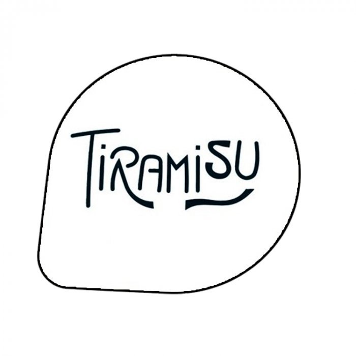 Надпись тирамису трафарет