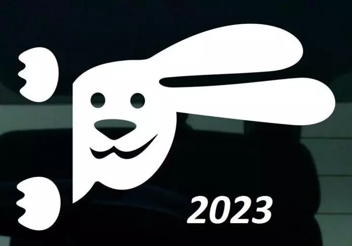 Трафарет зайца на окно