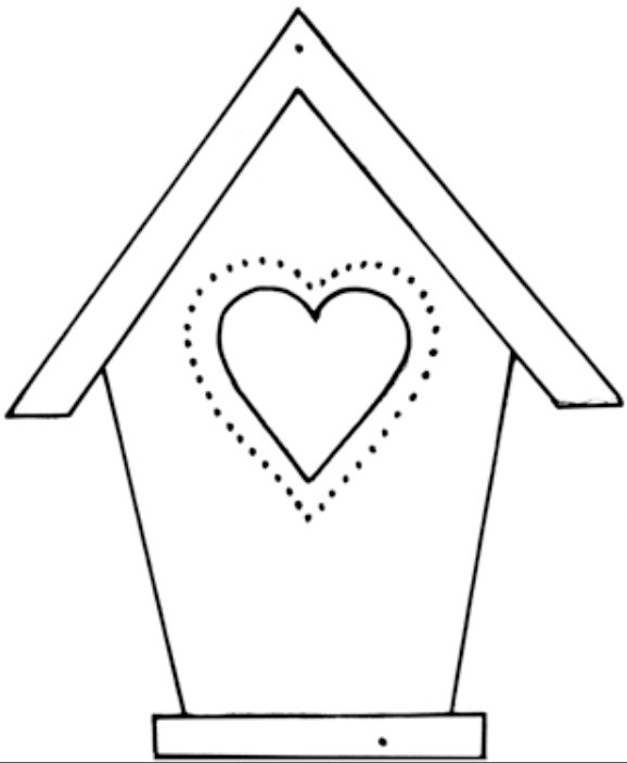 Скворечник трафарет