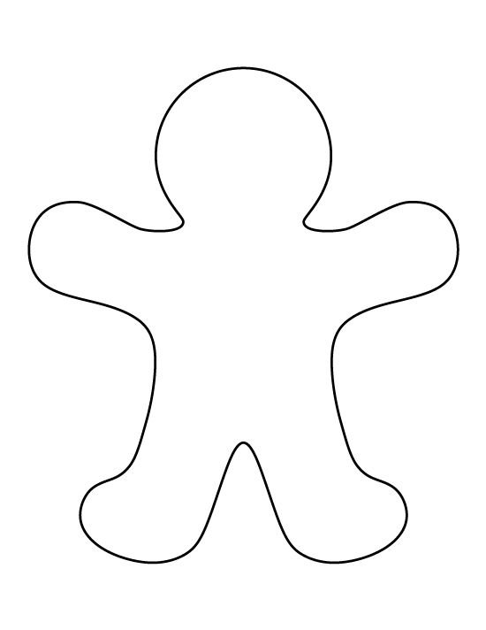 Пряничный человечек из фетра шаблон