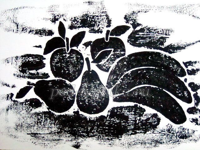 Эстамп линогравюра натюрморт