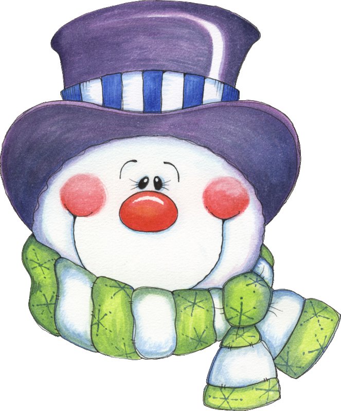 Маска снеговика