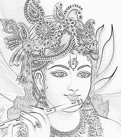 Кришна карандашом