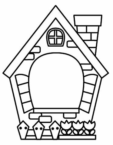 Раскраска. Домики