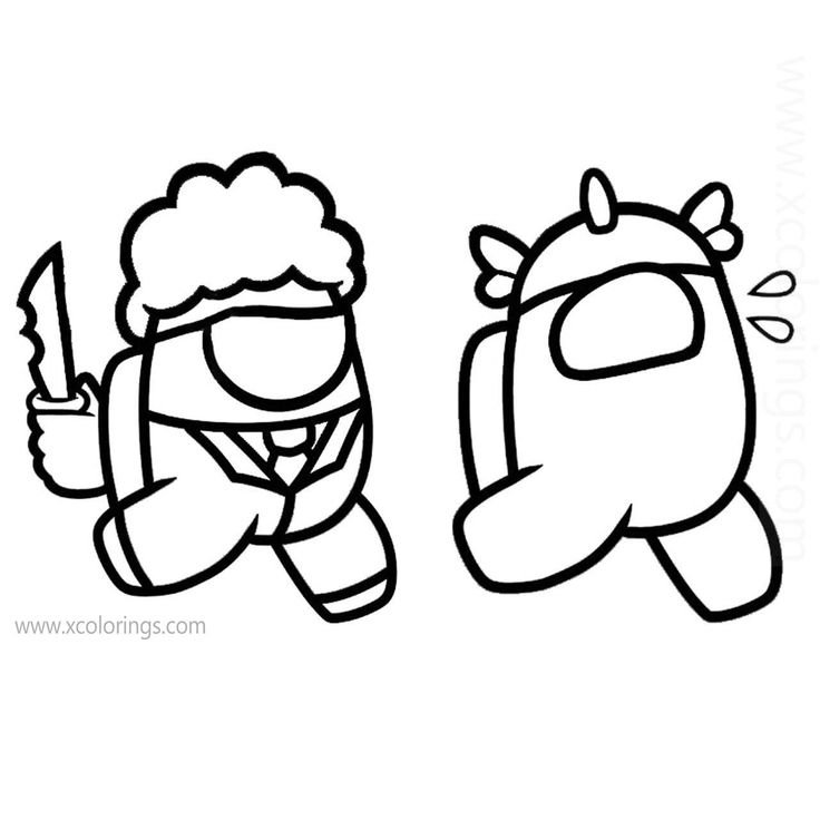 Амонг АС импостер раскраска