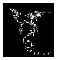 Трафарет для страз дракон