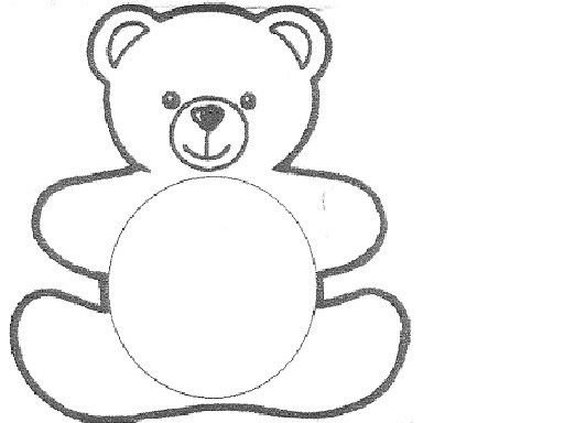 Трафарет медведя для аппликации