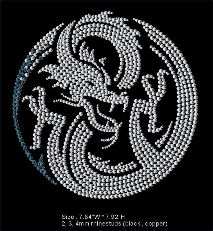 Трафарет рисунка из страз