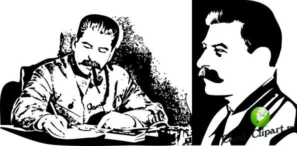 Сталин профиль вектор