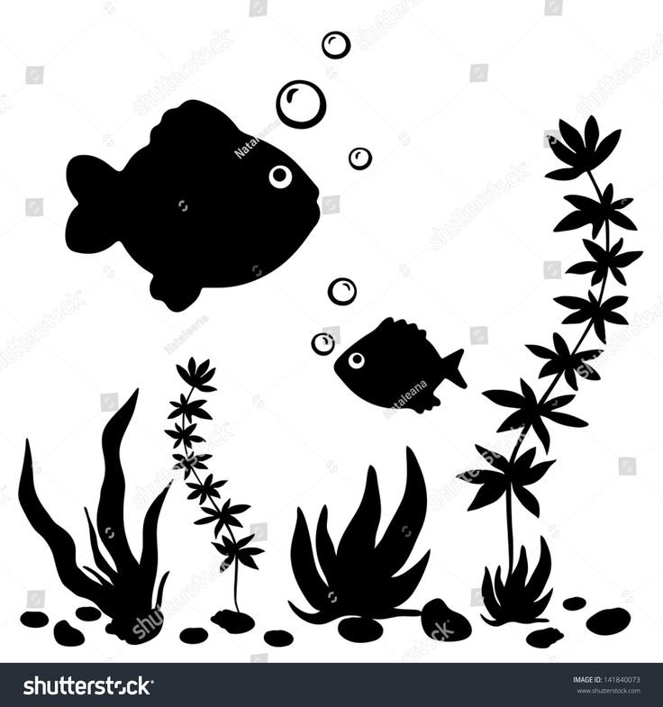 Силуэты рыб аквариумных