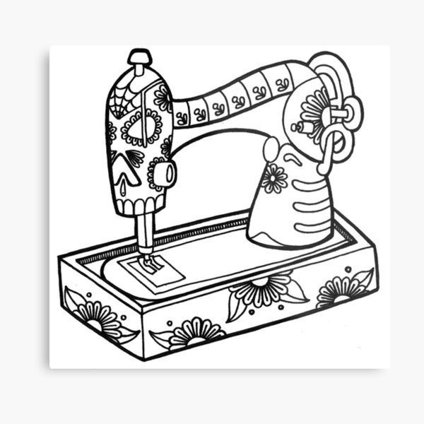 Разукрашка с швейной машинкой
