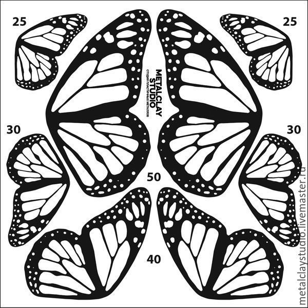 Трафарет крыла бабочки