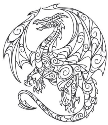 Дракон узор
