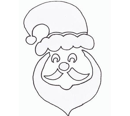 Трафарет Деда Мороза на окно