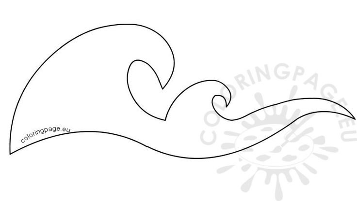 Волны шаблон для аппликации