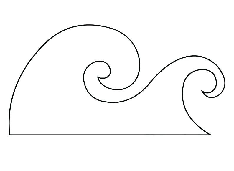 Волны шаблон для аппликации