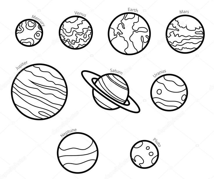 Планеты раскраска