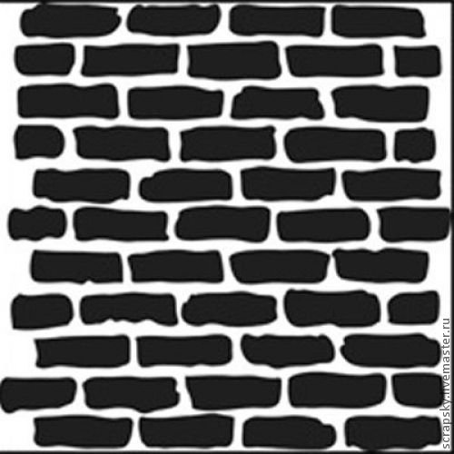 Трафарет для стен кирпич