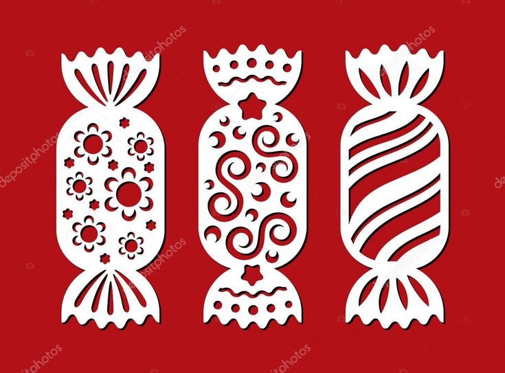 Трафарет конфеты для вырезания