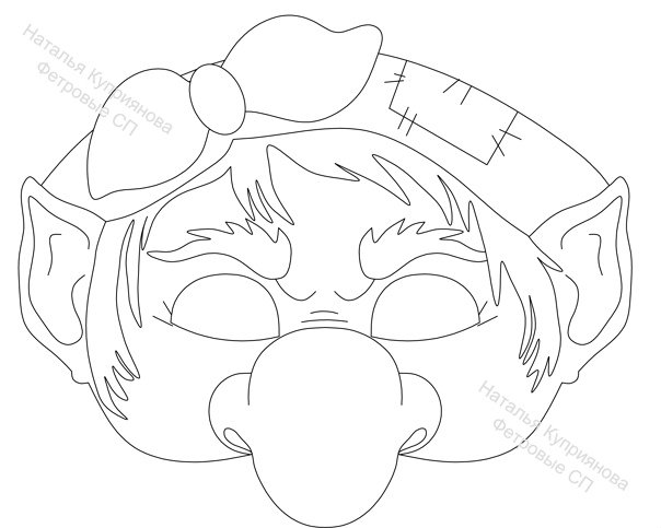 Новогодняя маска бабы яги