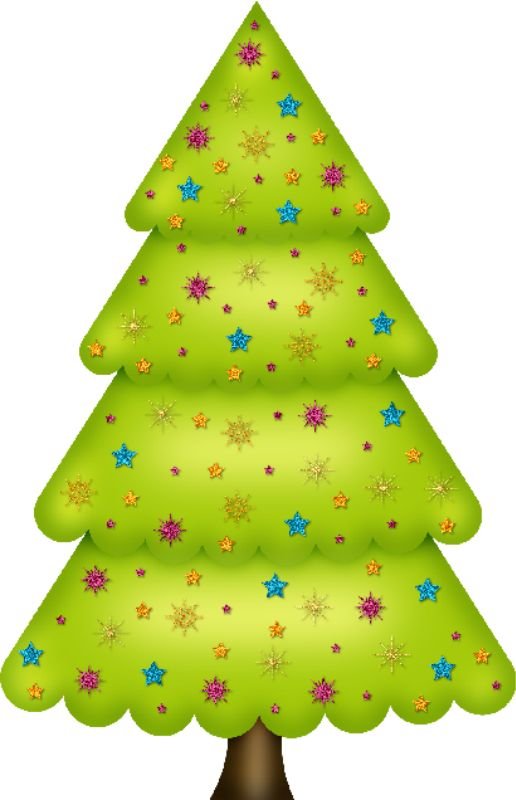 Елочка вырезать цветная