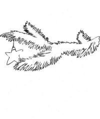 Еловая ветка для вырезания