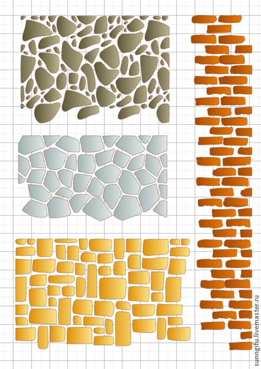 Трафарет для декоративного камня