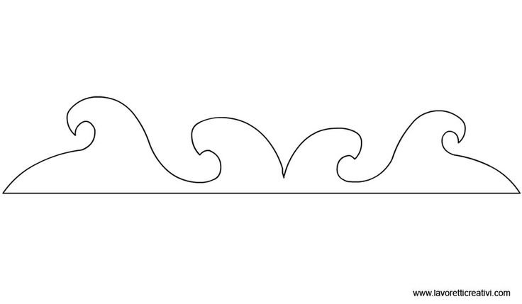 Волны шаблон для аппликации