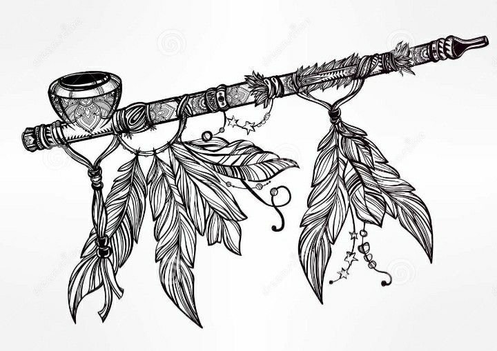 Тату трубка мира эскизы