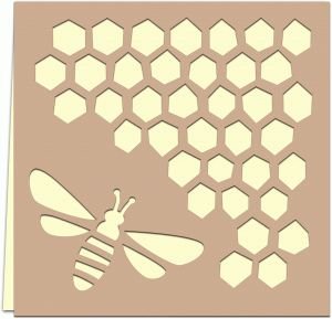 Трафарет пчелы для торта