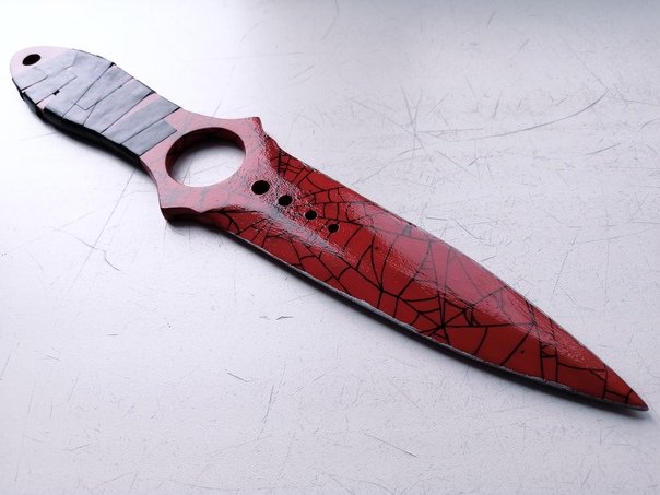 Skeleton Knife Crimson web