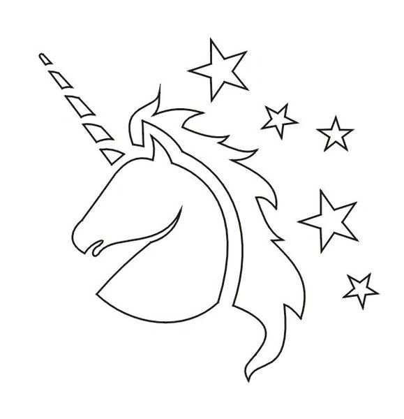 Трафареты для тату Единорог