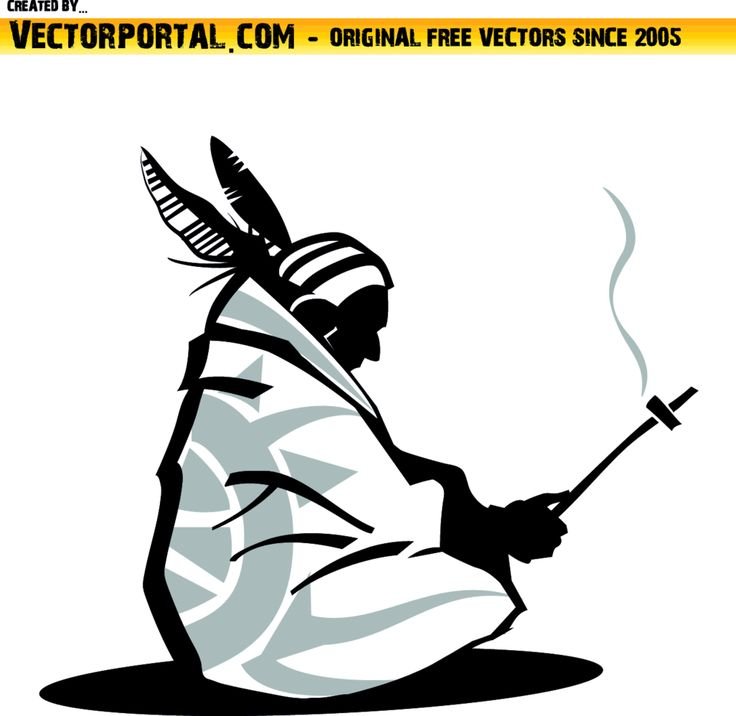 Силуэт индейца