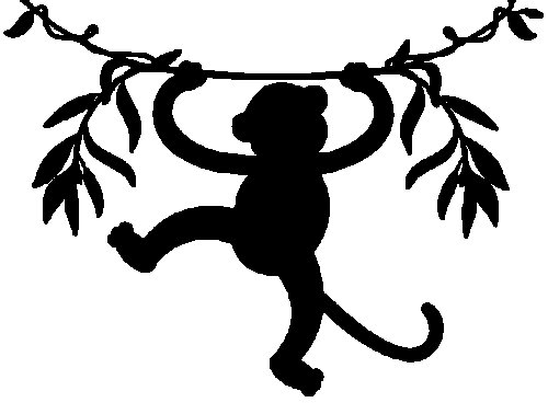 Силуэт обезьяны